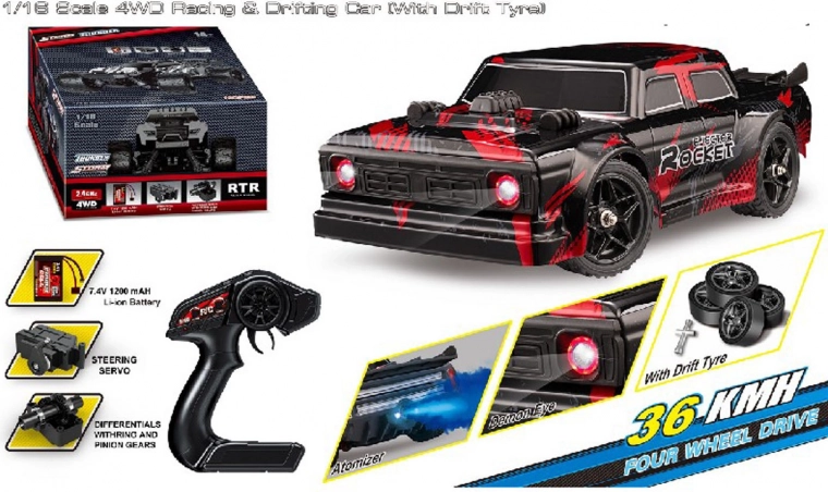 RC drifting car ROCKET 4x4, scale 1:16