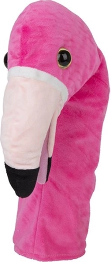Pliušinis rankinis flamingo lėlių teatras Nature Planet