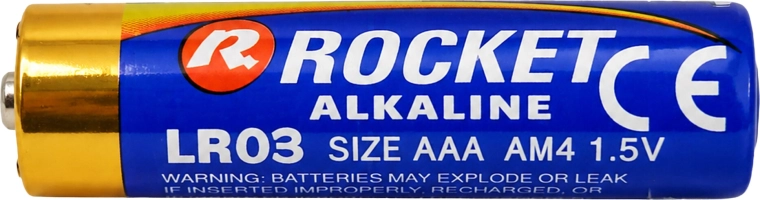 Šarminės baterijos Rocket AAA 1,5 V – pakuotė 180 vnt. (45×4)