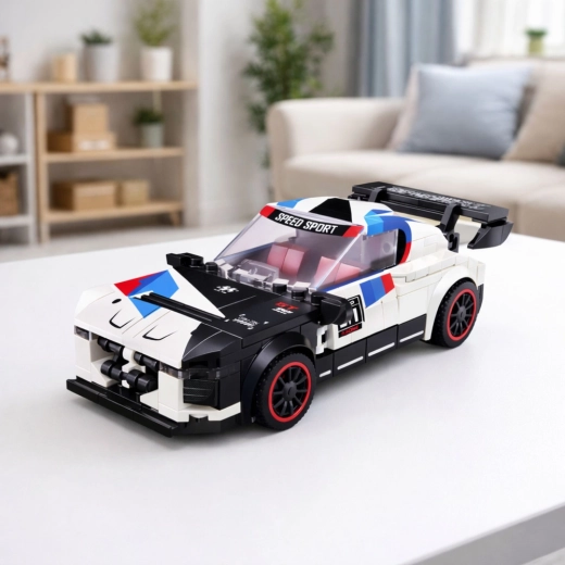 Sportinis automobilis su detaliu dizainu