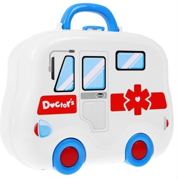 Doctor set with portable ambulance suitcase for children 3+