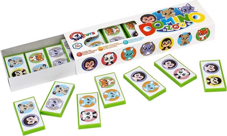 Domino su gyvūnais dėžutėje