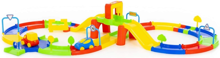 Colorful figure-eight track