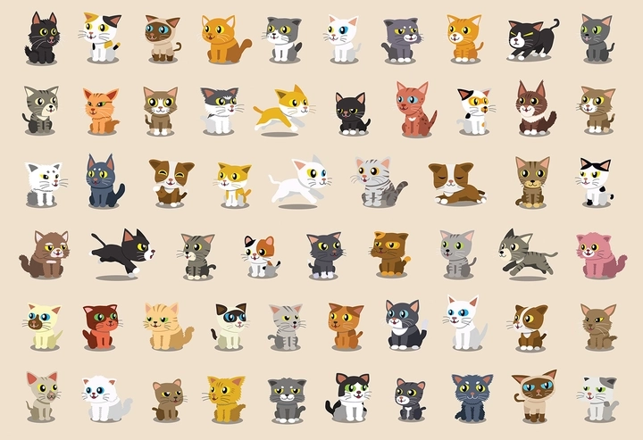 Sticker Puzzle Cats 250 Pieces