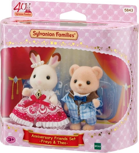 Sylvanian Families 40-mečio gimtadienio šventė Freya ir Theo – 2 vnt.