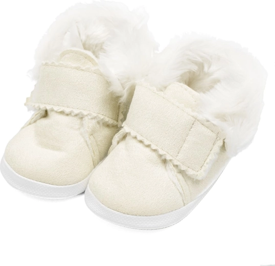 Vaikiškos žieminės zomšinės tapkutės New Baby, smėlinės, 3–6 mėn.