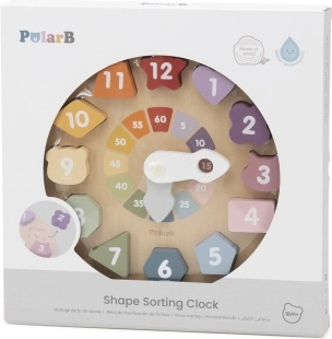 Viga PolarB Wooden Educational Shape-Sorting Clock