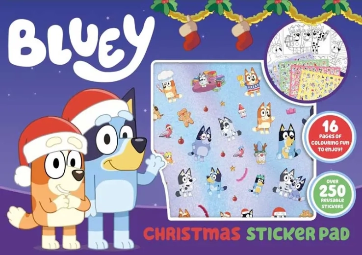 Kalėdinis spalvinimo rinkinys su „Bluey“ lipdukais