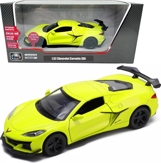 Metal Chevrolet Corvette C8 Z06 Model with Light and Sound 1:32