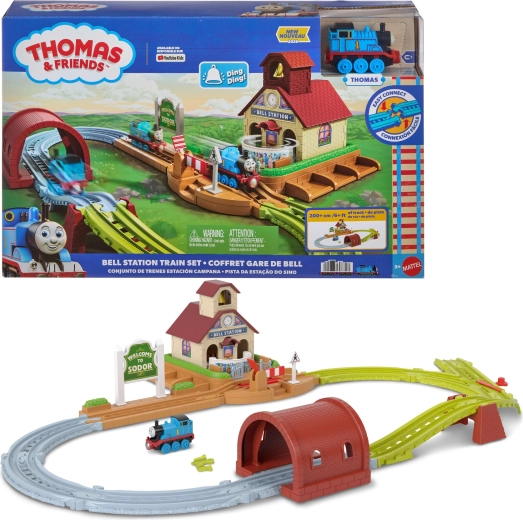 Fisher-Price Thomas & Friends bėgių rinkinys su Dzwonkowo stotimi ir lokomotyvu Tomu