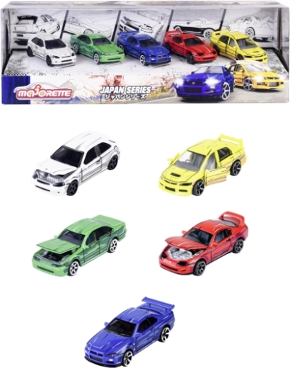 Majorette Japan Series – 5 metalinių automobiliukų rinkinys 1:64