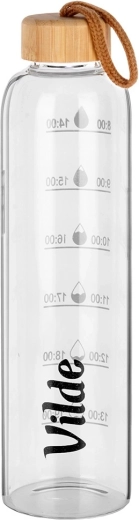 Borosilikatinis stiklas ir bambukinis dangtelis