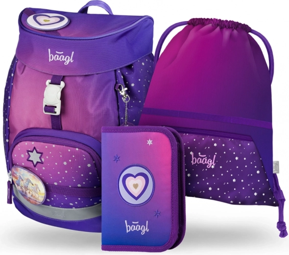 Mokyklinis rinkinys BAAGL Airy Arkliai Širdis