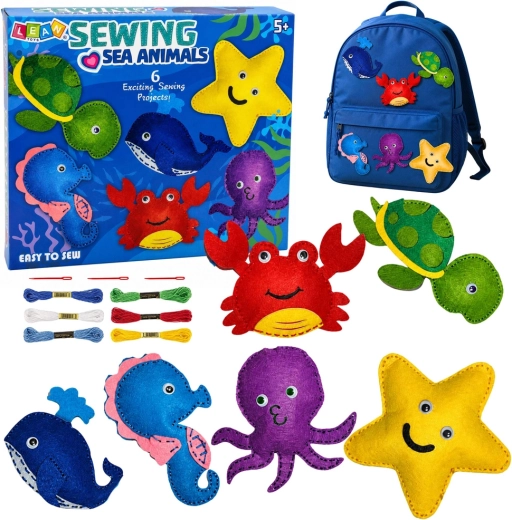 Creative Felt Sewing Kit – Sea Animals (6 pcs)