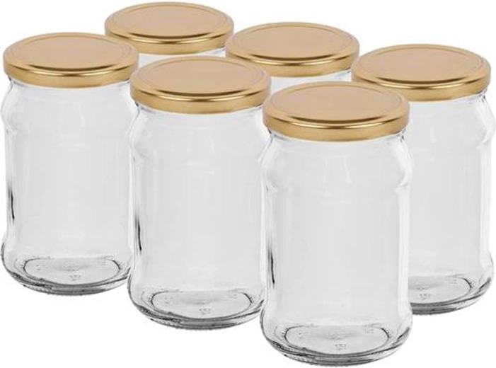 Konservavimo stiklainiai su dangteliais 300 ml Twist, 6 vnt. rinkinys
