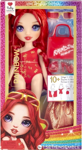 Rainbow High stilinga plaukiojanti lėlė Ruby Red
