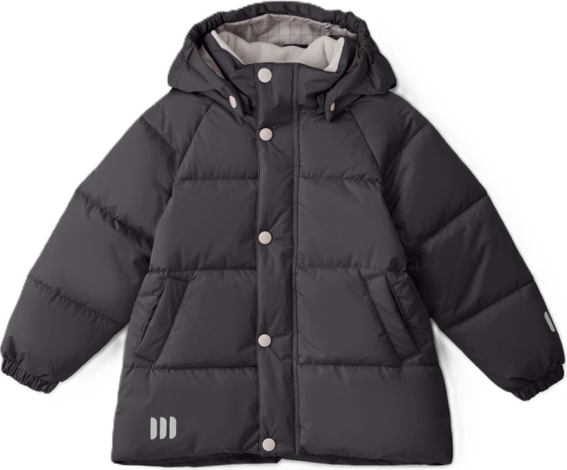 LEOKID žieminė dygsniuota striukė Leni Carbon Grey – Dydis 116