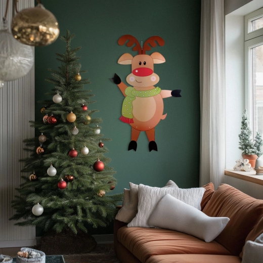 Kalėdinė popierinė elnio dekoracija, 90 cm