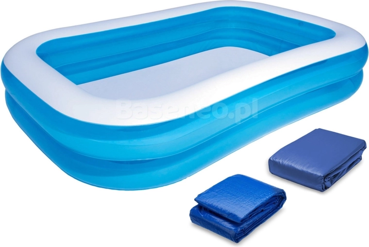 Šeimyninis pripučiamas baseinas su uždangalu ir paklotu 262 × 175 × 51 cm BESTWAY
