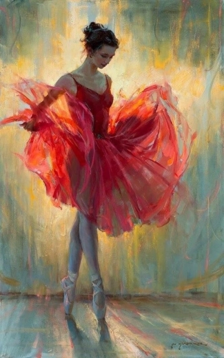 Norimpex Diamond Painting Ballerina in Red 30 × 40 cm
