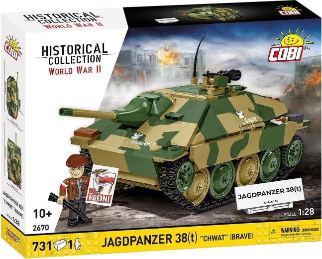 Konstruktor COBI Jagdpanzer 38(t) „Chwat“ – tankų naikintuvas 1:28