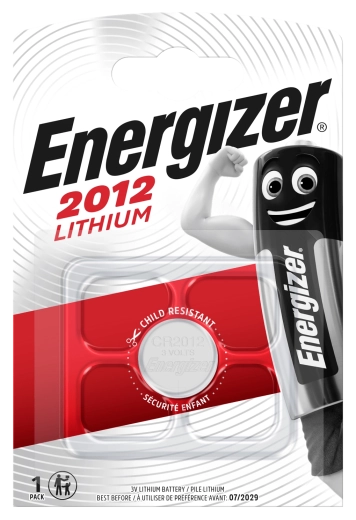Ličio saginė baterija CR2012 ENERGIZER 3 V, 58 mAh (1 vnt.)