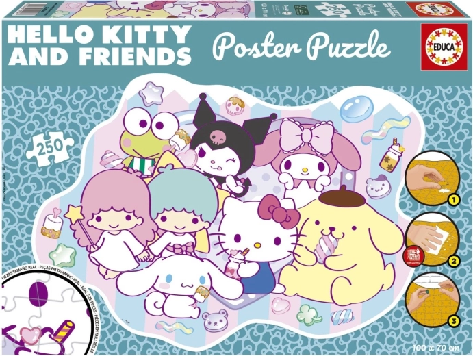 Educa poster puzzle Hello Kitty and Friends 250 pieces