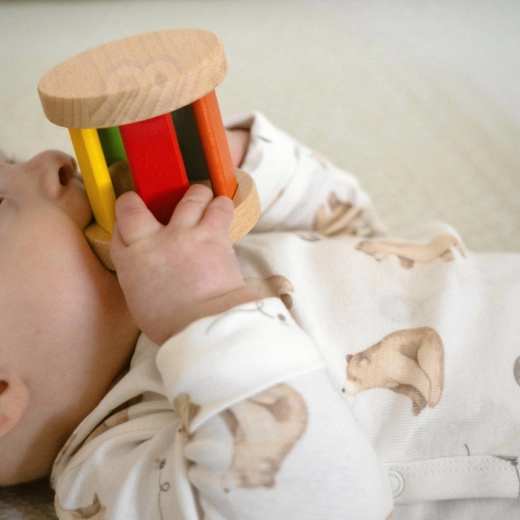 Natural wooden grasping toys