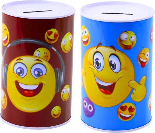 Metallic Money Bank Emojis Blue and Brown