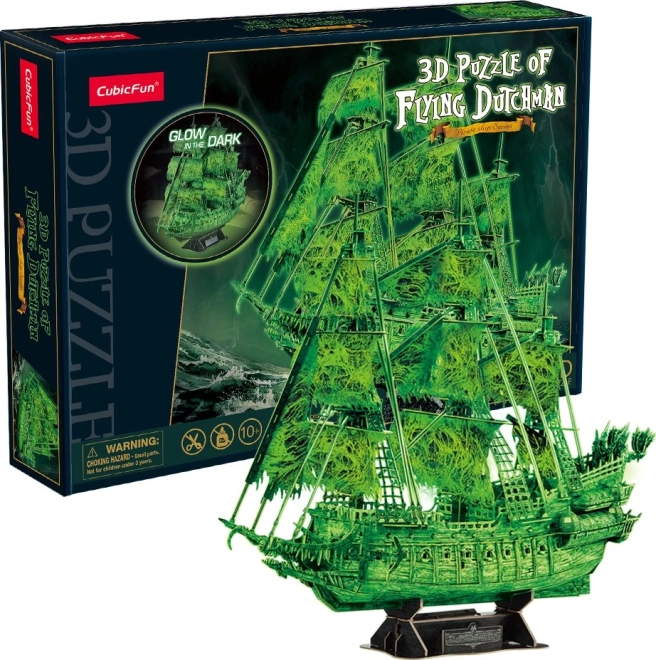 CubicFun 3D Puzzle Sailing Ship Flying Dutchman Glowing in the Dark