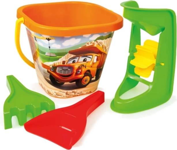 Dino Tatra sand set with bucket and mill, 4 pcs