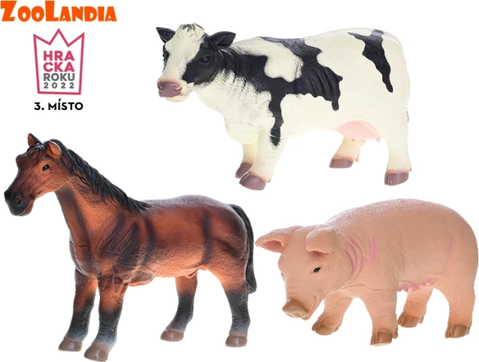 Zoolandia ūkio figūrėlių rinkinys 23–26 cm, 3 vnt.