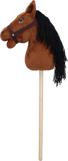 Rudas žirgelis ant lazdos (hobby horse) 68 cm