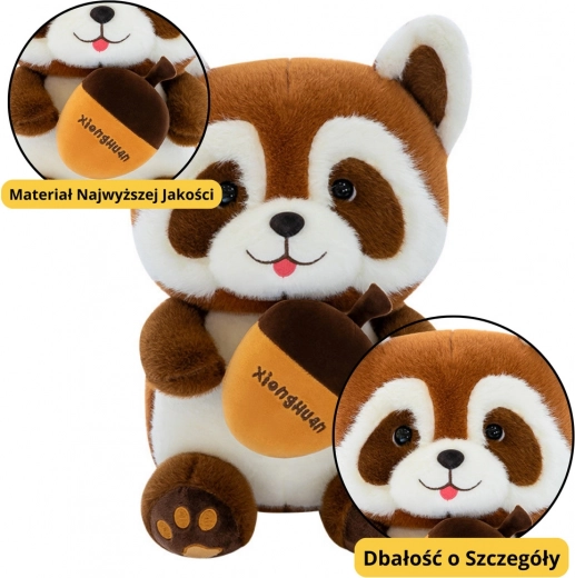 Plush Raccoon Mascot with Acorn 23 cm