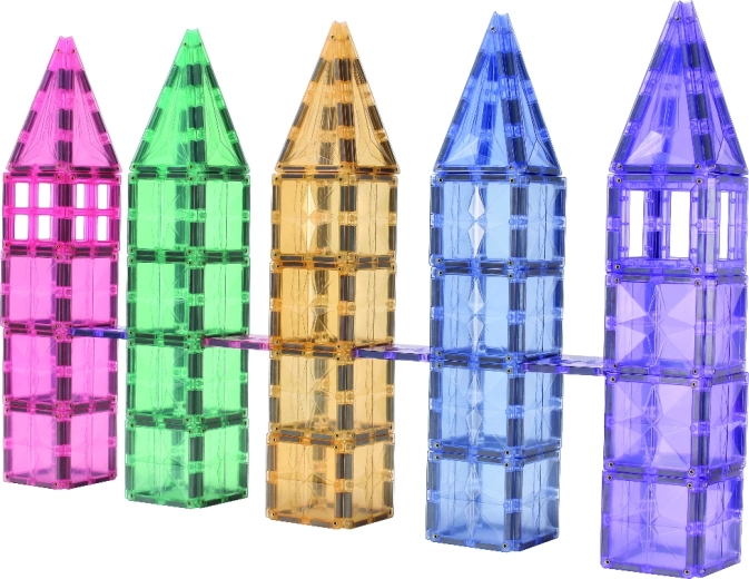 Cleverclixx magnetinė konstravimo dėlionė Mega Creative Pack Pastel (210 detalių)