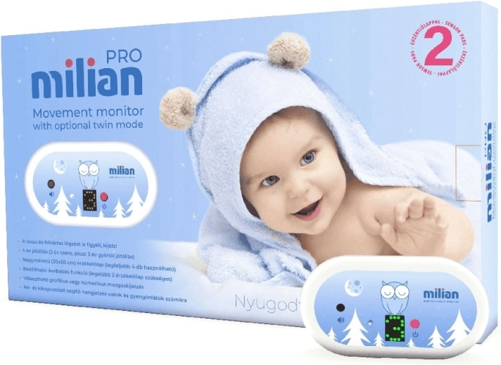 MILIAN PRO Breath Monitor with 2 Sensor Pads
