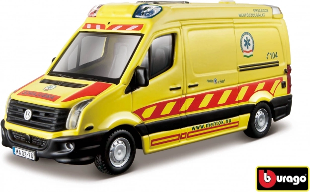 Bburago gelbėjimo greitosios pagalbos automobilis Volkswagen Crafter 1:50