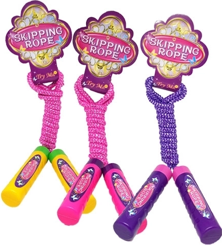 Colorful kids’ jump rope with plastic handles