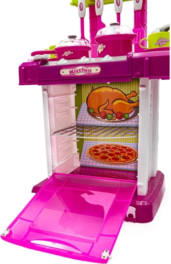 Oven with lighting when the door is opened