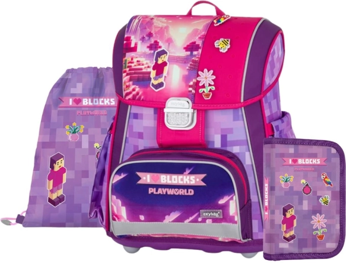 Mokyklinis rinkinys 3 vnt. Premium Playworld Girl nuo Oxybag