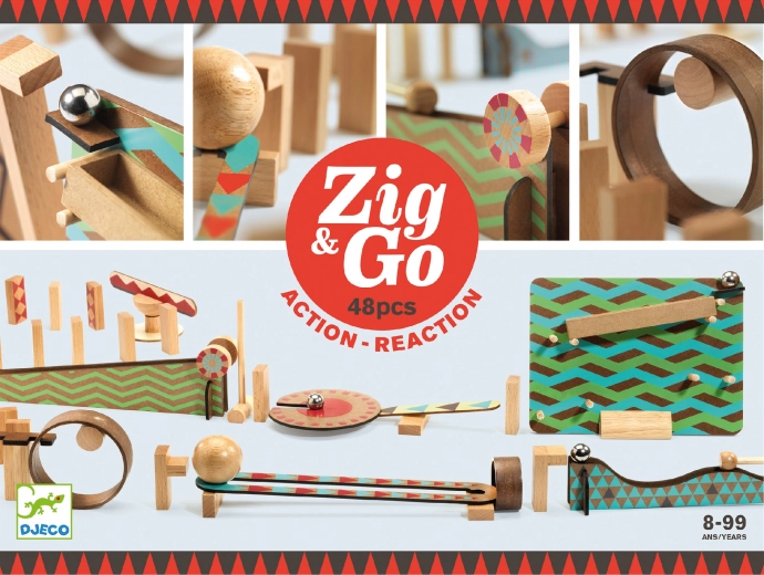 Medinė trasa Zig Go (48 dalių) nuo Djeco