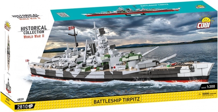 Konstruktorius COBI Historical Collection – mūšio laivas TIRPITZ (1:300, 2810 detalių)