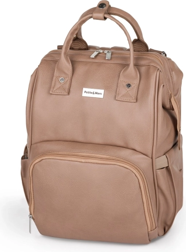 Petite&Mars Jasper camel beige stroller diaper backpack