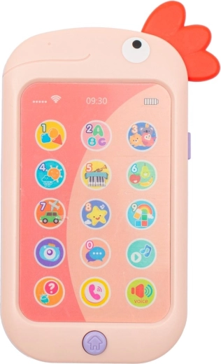 Edukacinis žaislinis telefonas Baby Mix rožinis
