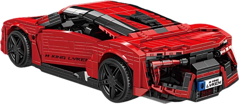 Red Sports Car Building Set, 1,311 Pieces