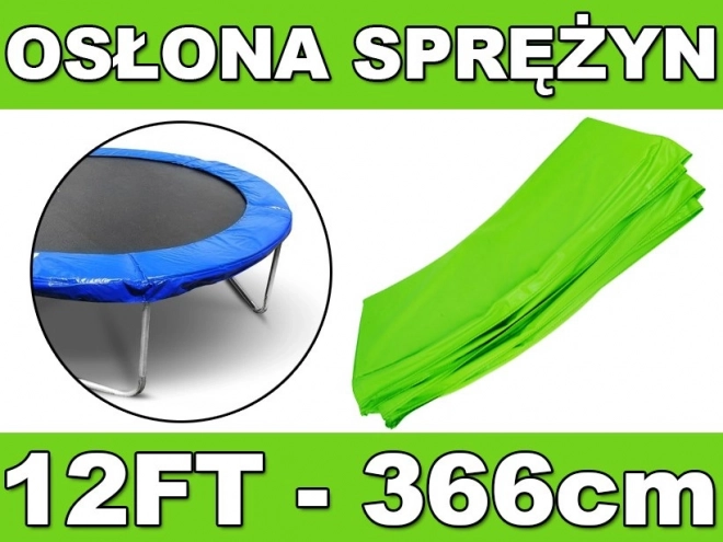 SKYRAMIZ apsauginis spyruoklių uždangalas sodo batutui 366 cm (12 ft) – žalias