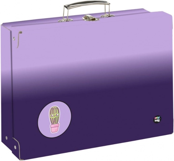 OXY NEXT Ombre Purple mokyklinių reikmenų lagaminėlis, A4 formato