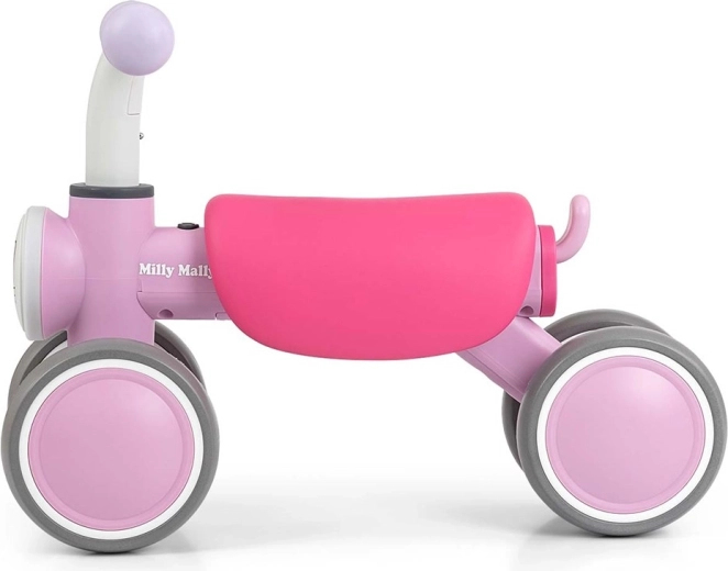 Stable four-wheel design for first riding steps
