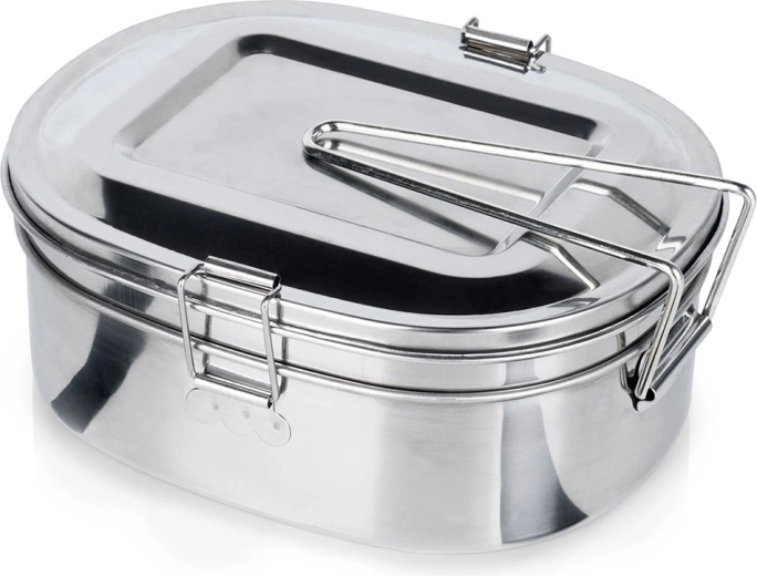 Plieninė turistinė maisto dėžutė/lunch box 2 dalių 350/900 ml REDCLIFFS