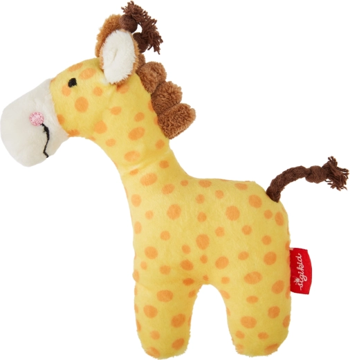 Sigikid first plush giraffe with rattle, 15 cm